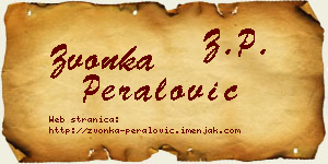Zvonka Peralović vizit kartica
